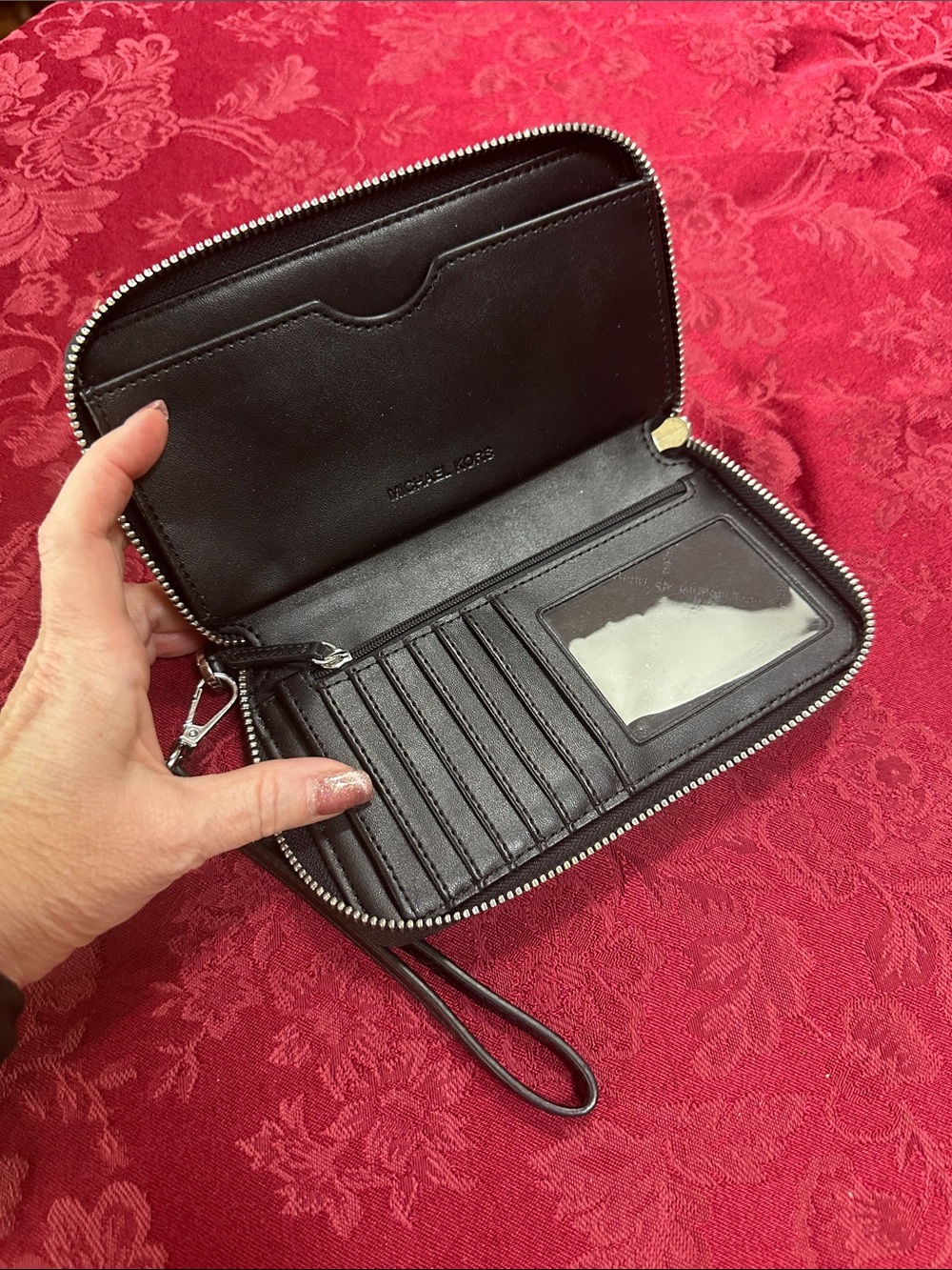 Michael Kors Black Signature Logo Wristlet/Wallet - Picture 4 of 4
